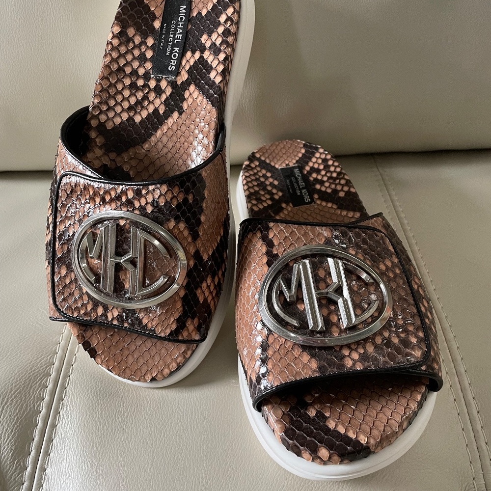 Michael Kors Collection Genuine Python Slides - image 4